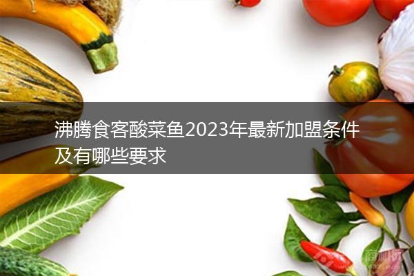 沸腾食客酸菜鱼2023年最新加盟条件及有哪些要求