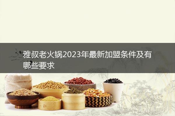 雅叔老火锅2023年最新加盟条件及有哪些要求