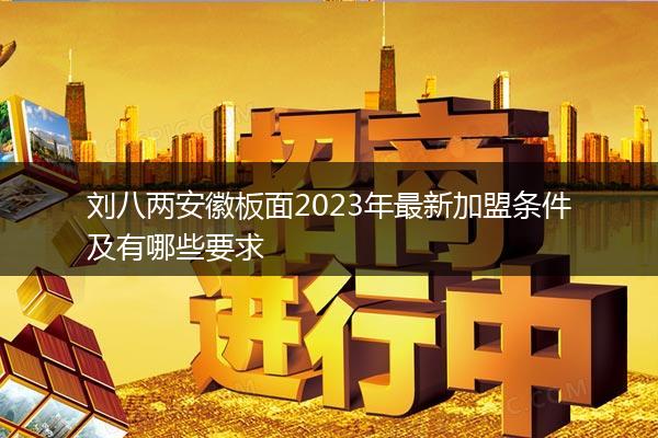 刘八两安徽板面2023年最新加盟条件及有哪些要求