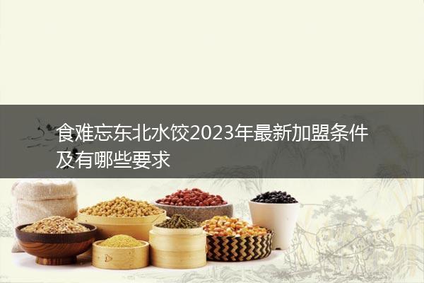 食难忘东北水饺2023年最新加盟条件及有哪些要求
