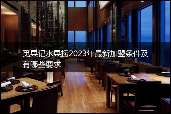 觅果记水果捞2023年最新加盟条件及有哪些要求