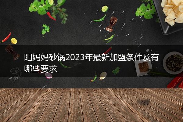 阳妈妈砂锅2023年最新加盟条件及有哪些要求