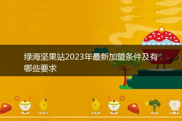 绿海坚果站2023年最新加盟条件及有哪些要求