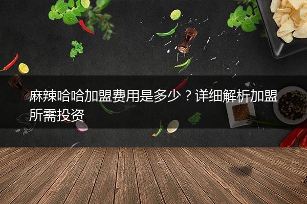 麻辣哈哈加盟费用是多少？详细解析加盟所需投资