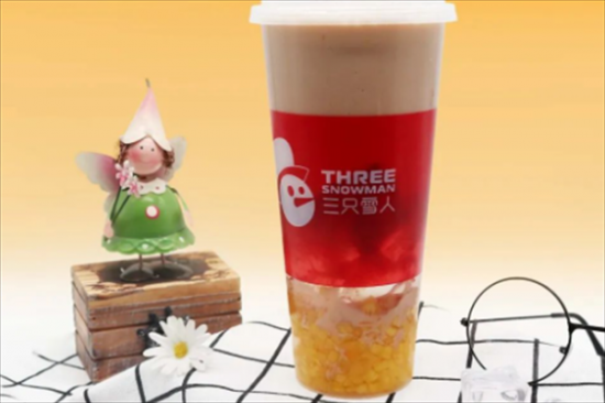 三只雪人奶茶加盟产品图片